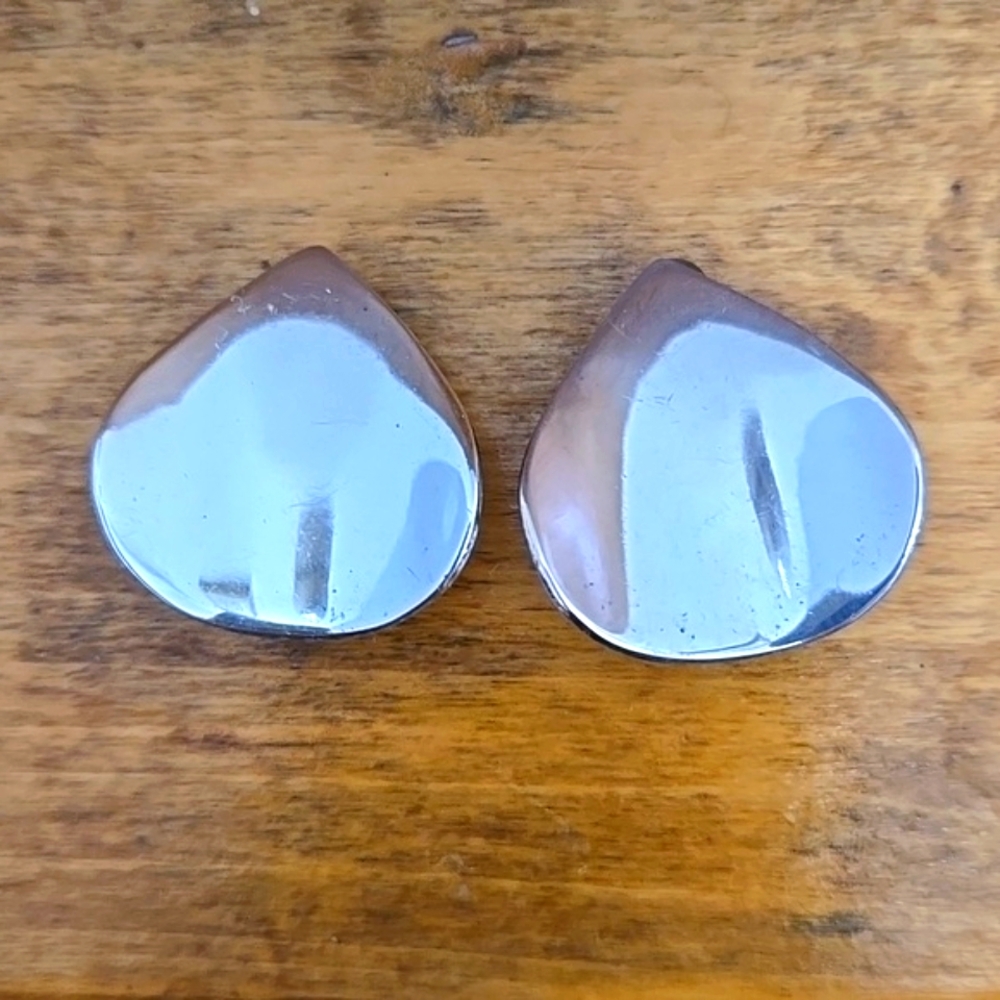 Sterling Silver Taxco Mexico Clip-On Earrings